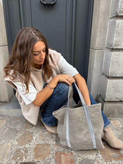 Sac en cuir ZELIA - gris