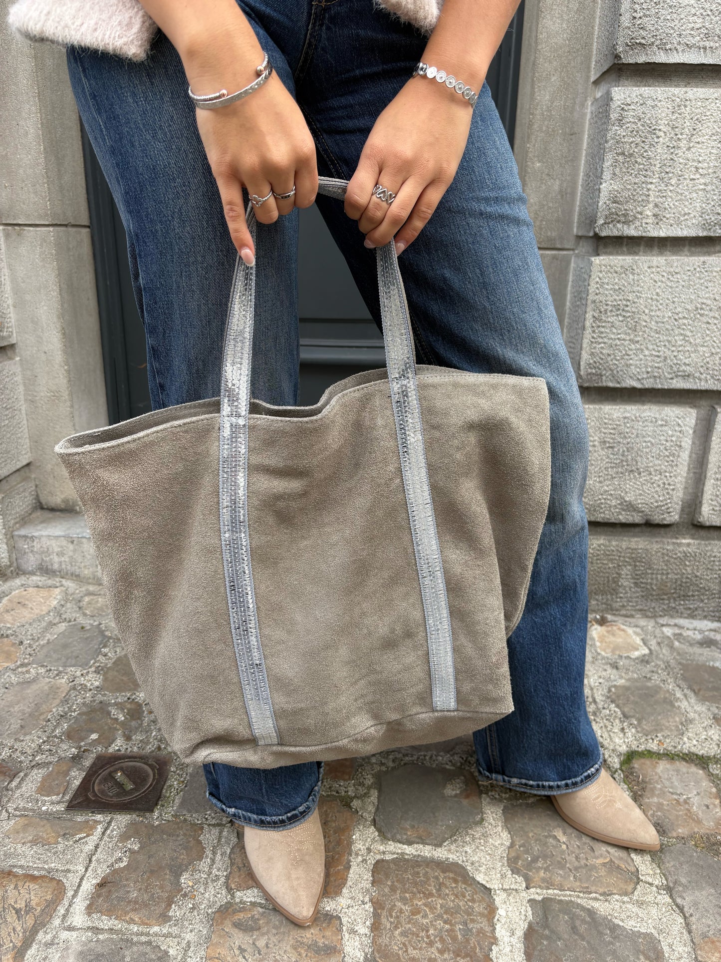 Sac en cuir ZELIA - gris