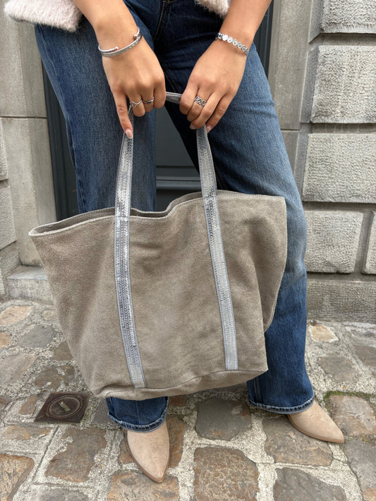 Sac en cuir ZELIA - gris