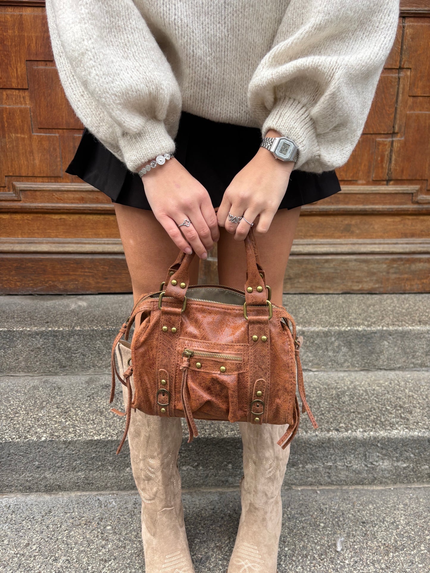 Sac en cuir VICTORIA - Marron