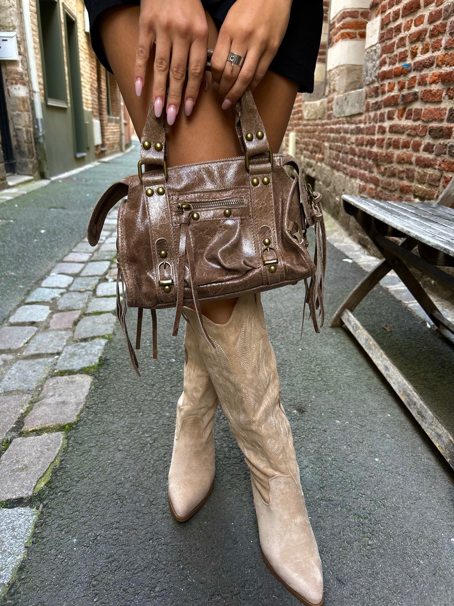 Sac en cuir VICTORIA - Marron